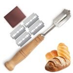 Premium Hand Crafted Bread Lame Included 5 Blades and Leather Protective Cover - Best Dough Scoring Tool