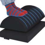Homiely Foot Rest Under Desk, Foot Stool with Adjustable Height, Footrest Cushion Non-Slip Foam, Breathable Mesh, Ergonomic Pad for Extra Leg Support Suitable for Office, Travel Home Comfort & Gaming
